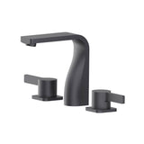 Isenberg By Flusso - Three Hole 8'' Widespread Two Handle Bathroom Faucet - Dark Grey