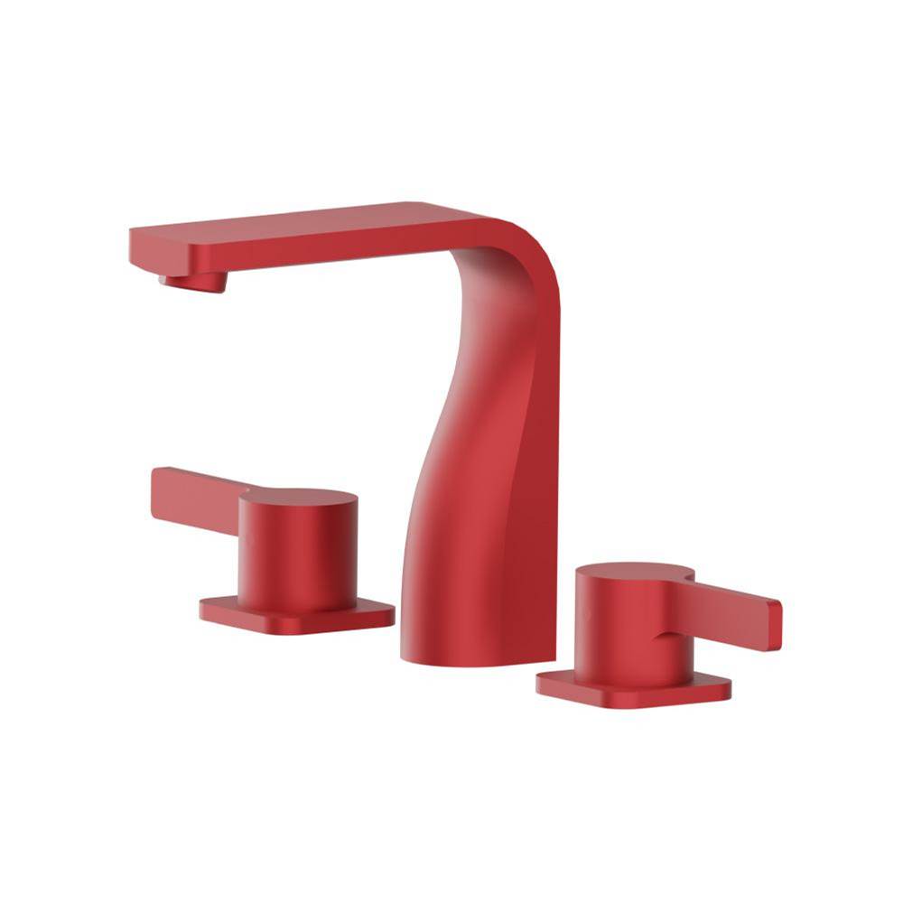 Isenberg By Flusso - Three Hole 8'' Widespread Two Handle Bathroom Faucet - Deep Red
