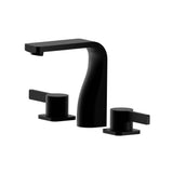 Isenberg By Flusso - Three Hole 8'' Widespread Two Handle Bathroom Faucet - Gloss Black