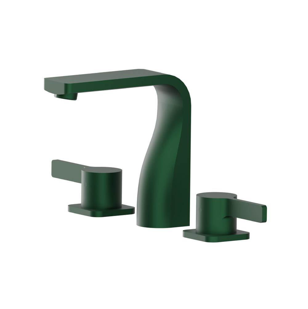 Isenberg By Flusso - Three Hole 8'' Widespread Two Handle Bathroom Faucet - Leaf Green