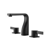 Isenberg By Flusso - Three Hole 8'' Widespread Two Handle Bathroom Faucet - Matte Black