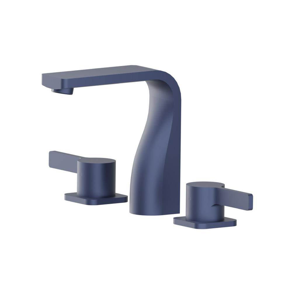 Isenberg By Flusso - Three Hole 8'' Widespread Two Handle Bathroom Faucet - Navy Blue