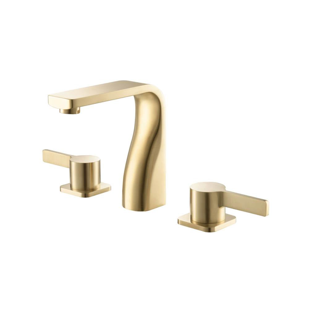 Isenberg By Flusso - Three Hole 8'' Widespread Two Handle Bathroom Faucet - Satin Brass PVD