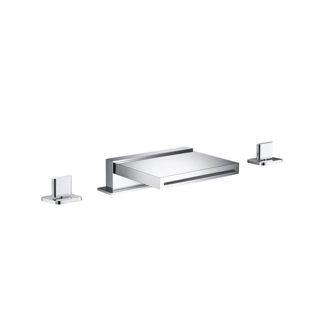 Isenberg By Flusso - 3 Hole Deck Mount Cascade / Sheet Flow Roman Tub Faucet - Matte Black