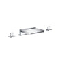 Isenberg By Flusso - 3 Hole Deck Mount Cascade / Sheet Flow Roman Tub Faucet - Matte Black