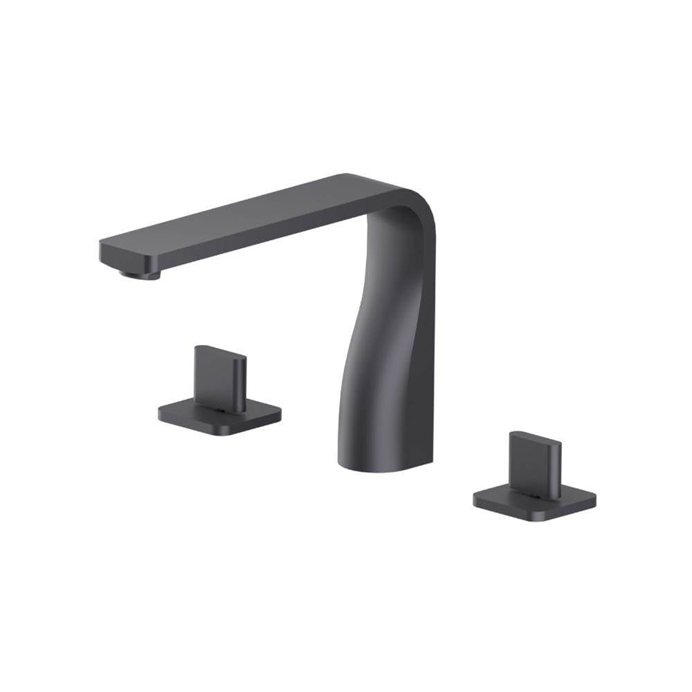 Isenberg By Flusso - 3 Hole Deck Mount Roman Tub Faucet - Dark Grey