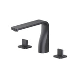 Isenberg By Flusso - 3 Hole Deck Mount Roman Tub Faucet - Dark Grey
