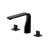 Isenberg By Flusso - 3 Hole Deck Mount Roman Tub Faucet - Gloss Black
