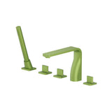 Isenberg By Flusso - Five Hole Deck Mounted Roman Tub Faucet With Hand Shower - Isenberg Green