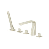 Isenberg By Flusso - Five Hole Deck Mounted Roman Tub Faucet With Hand Shower - Light Tan
