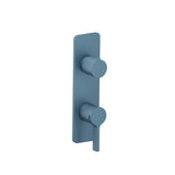 Isenberg By Flusso - 3/4'' Horizontal Thermostatic Shower Valve & Trim - 1- Output - Blue Platinum
