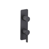 Isenberg By Flusso - 3/4'' Horizontal Thermostatic Shower Valve & Trim - 1- Output - Dark Grey