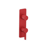 Isenberg By Flusso - 3/4'' Horizontal Thermostatic Shower Valve & Trim - 1- Output - Deep Red