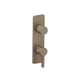 Isenberg By Flusso - 3/4'' Horizontal Thermostatic Shower Valve & Trim - 1- Output - Dark Tan
