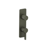 Isenberg By Flusso - 3/4'' Horizontal Thermostatic Shower Valve & Trim - 1- Output - Gun Metal Grey