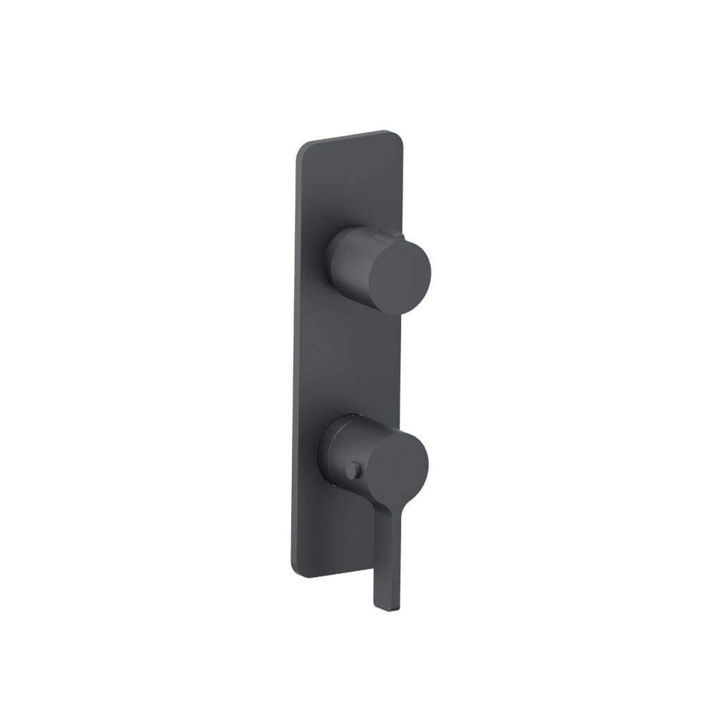 Isenberg By Flusso - 3/4'' Horizontal Thermostatic Shower Valve & Trim - 1- Output - Rock Grey