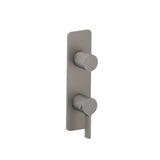 Isenberg By Flusso - 3/4'' Horizontal Thermostatic Shower Valve & Trim - 1- Output - Steel Grey