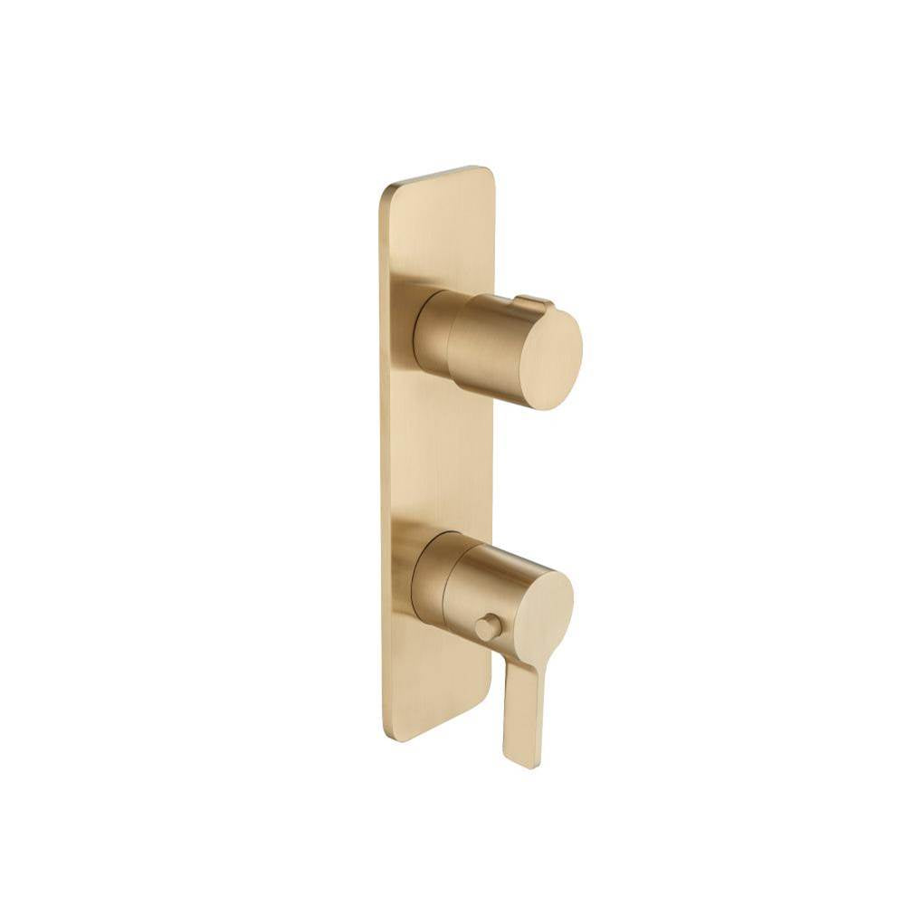 Isenberg By Flusso - 3/4'' Thermostatic Shower Valve & Trim  - 3-Output - Brushed Bronze Pvd
