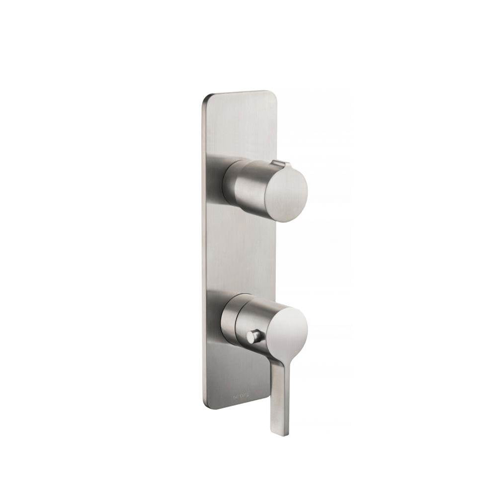 Isenberg By Flusso - 3/4'' Thermostatic Shower Valve & Trim  - 3-Output - Brushed Nickel PVD