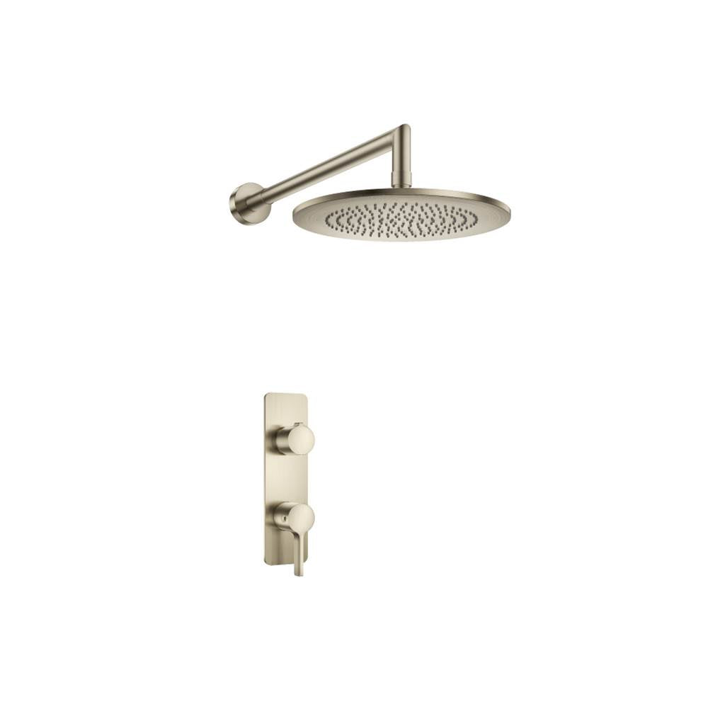Isenberg By Flusso - Single Output Shower Set With Shower Head And Arm - Brushed Nickel PVD