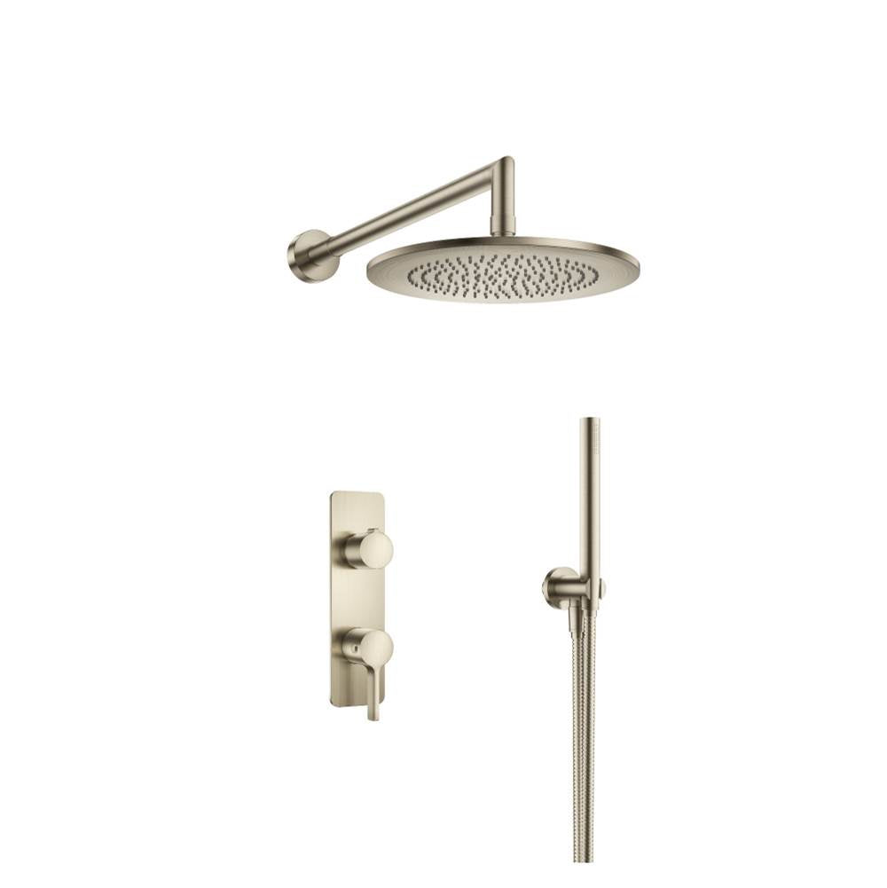 Isenberg By Flusso - Two Output Shower Set With Shower Head And Hand Held - Brushed Nickel PVD