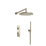 Isenberg By Flusso - Two Output Shower Set With Shower Head And Hand Held - Brushed Nickel PVD