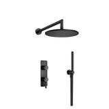 Isenberg By Flusso - Two Output Shower Set With Shower Head And Hand Held - Matte Black