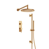 Isenberg By Flusso - Two Output Shower Set With Shower Head, Hand Held And Slide Bar - Brushed Bronze Pvd
