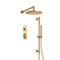 Isenberg By Flusso - Two Output Shower Set With Shower Head, Hand Held And Slide Bar - Brushed Bronze Pvd