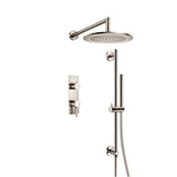 Isenberg By Flusso - Two Output Shower Set With Shower Head, Hand Held And Slide Bar - Polished Nickel PVD