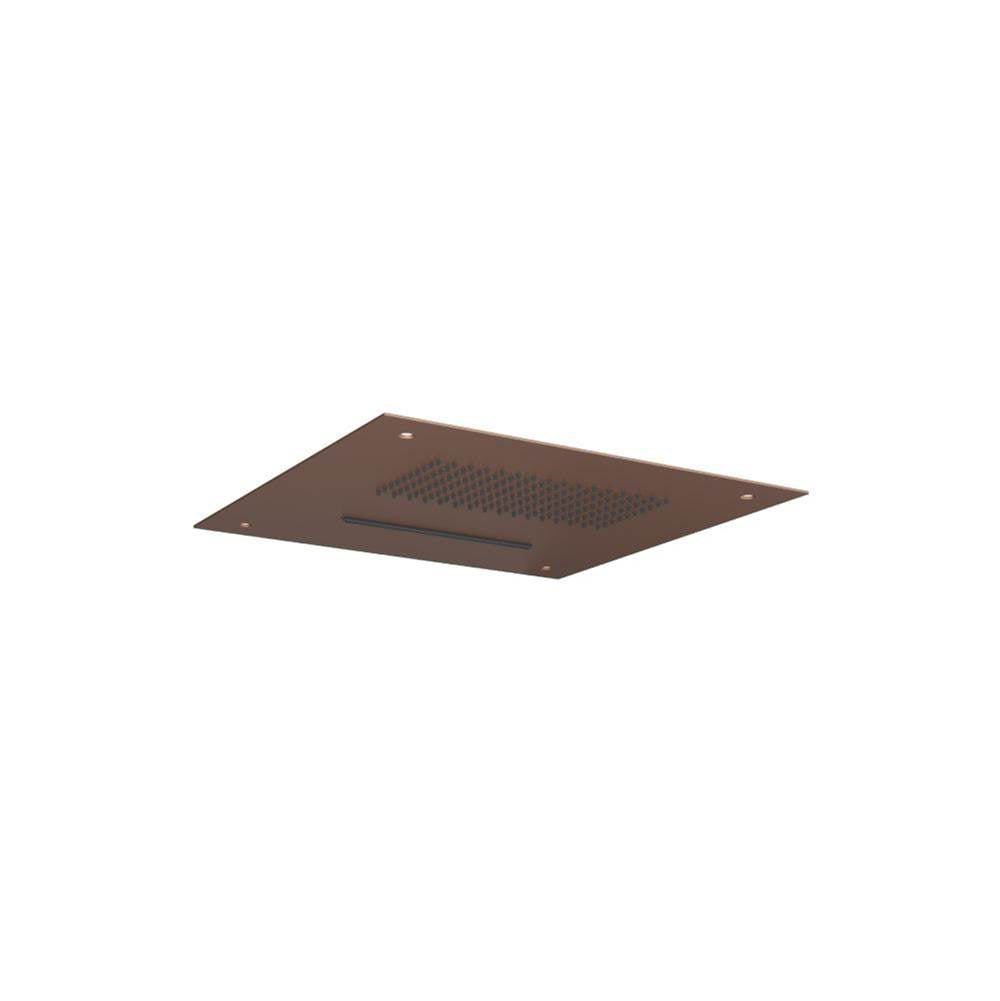 Isenberg By Flusso - 15'' Stainless Steel Flush Mount Rainhead With Cascade Waterfall - Vortex Brown