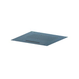 Isenberg By Flusso - 20'' Stainless Steel Flush Mount Rainhead With Cascade Waterfall - Blue Platinum
