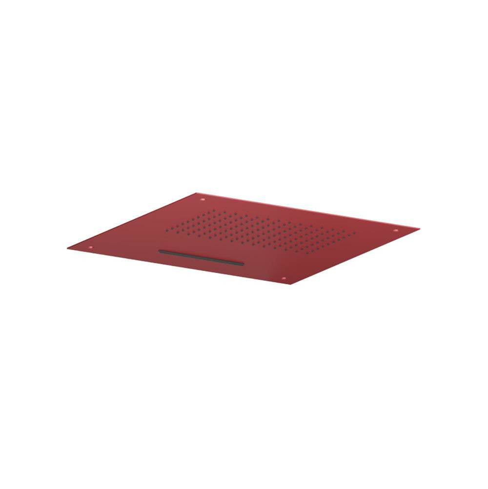 Isenberg By Flusso - 20'' Stainless Steel Flush Mount Rainhead With Cascade Waterfall - Crimson