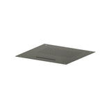 Isenberg By Flusso - 20'' Stainless Steel Flush Mount Rainhead With Cascade Waterfall - Gun Metal Grey