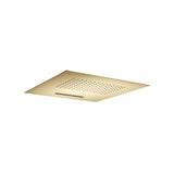 Isenberg By Flusso - 20'' Stainless Steel Flush Mount Rainhead With Cascade Waterfall - Satin Brass PVD