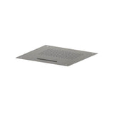 Isenberg By Flusso - 20'' Stainless Steel Flush Mount Rainhead With Cascade Waterfall - Steel Grey