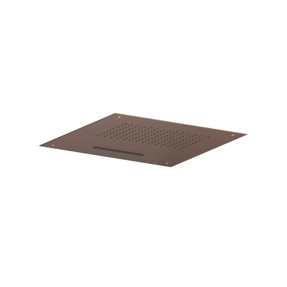 Isenberg By Flusso - 20'' Stainless Steel Flush Mount Rainhead With Cascade Waterfall - Vortex Brown