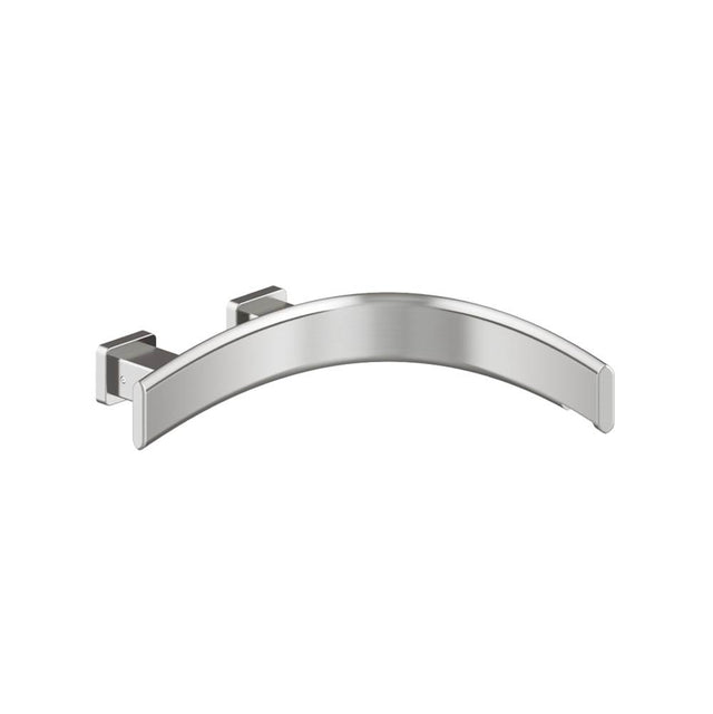 Isenberg By Flusso - Wall Mount Touchless Faucet With Electronic Sensor Box - Right Facing Curvature - Brushed Nickel PVD