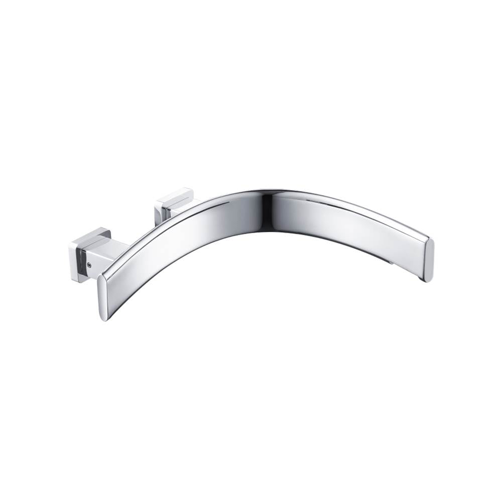 Isenberg By Flusso - Wall Mount Faucet Spout - Right Facing Curvature - Chrome