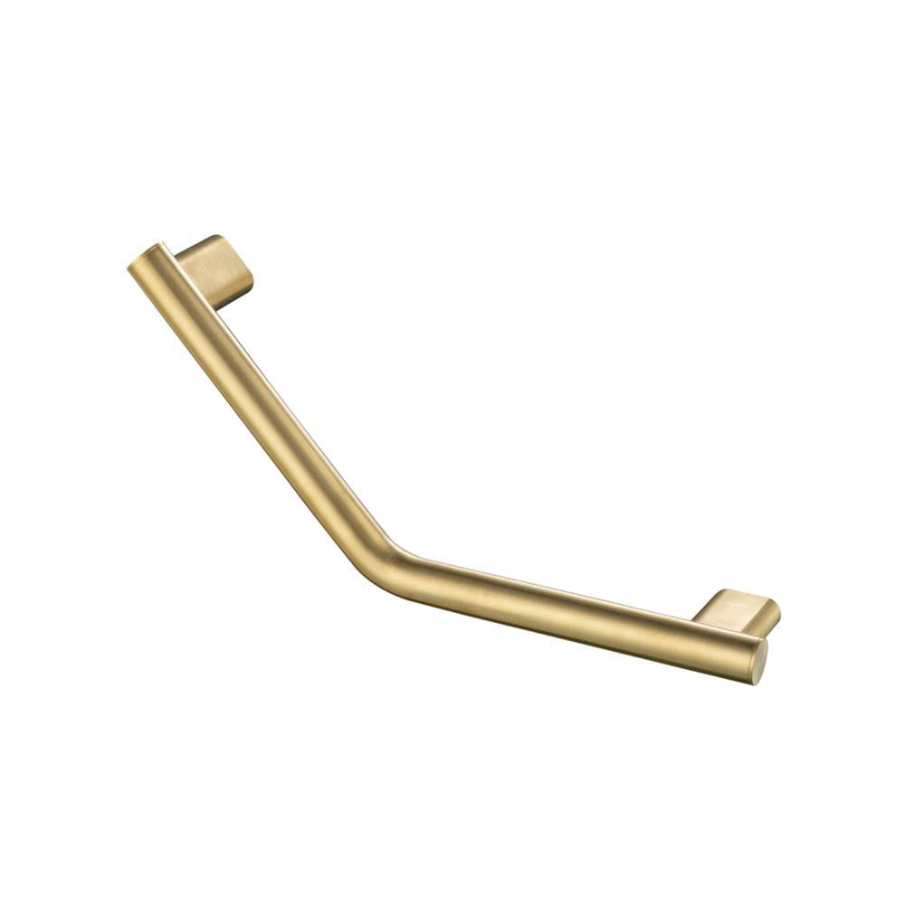 Isenberg By Flusso - Angled Shower Grab Bar  - 18'' - Satin Brass PVD