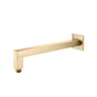 Isenberg By Flusso - Wall Mount Square Shower Arm - 12'' (300mm) - With Flange - Brushed Bronze Pvd