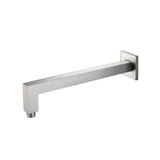 Isenberg By Flusso - Wall Mount Square Shower Arm - 12'' (300mm) - With Flange - Brushed Nickel PVD