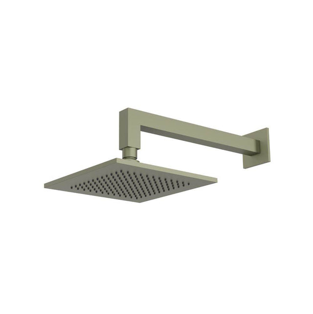 Isenberg By Flusso - 8'' Solid Brass Showerhead / Rainhead With 12'' Wall Mount Shower Arm - Army Green