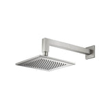 Isenberg By Flusso - 8'' Solid Brass Showerhead / Rainhead With 12'' Wall Mount Shower Arm - Brushed Nickel PVD