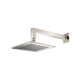 Isenberg By Flusso - 8'' Solid Brass Showerhead / Rainhead With 12'' Wall Mount Shower Arm - Polished Nickel PVD