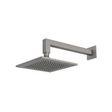 Isenberg By Flusso - 8'' Solid Brass Showerhead / Rainhead With 12'' Wall Mount Shower Arm - Steel Grey