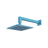 Isenberg By Flusso - 8'' Solid Brass Showerhead / Rainhead With 12'' Wall Mount Shower Arm - Sky Blue