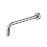 Isenberg By Flusso - Wall Mount Round Shower Arm - 12'' (300mm) - With Flange - Brushed Nickel PVD