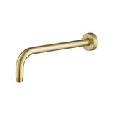 Isenberg By Flusso - Wall Mount Round Shower Arm - 12'' (300mm) - With Flange - Satin Brass PVD
