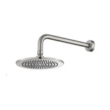 Isenberg By Flusso - 8'' Solid Brass Showerhead / Rainhead With 12'' Wall Mount Shower Arm - Brushed Nickel PVD